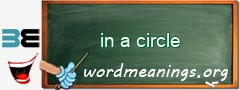WordMeaning blackboard for in a circle